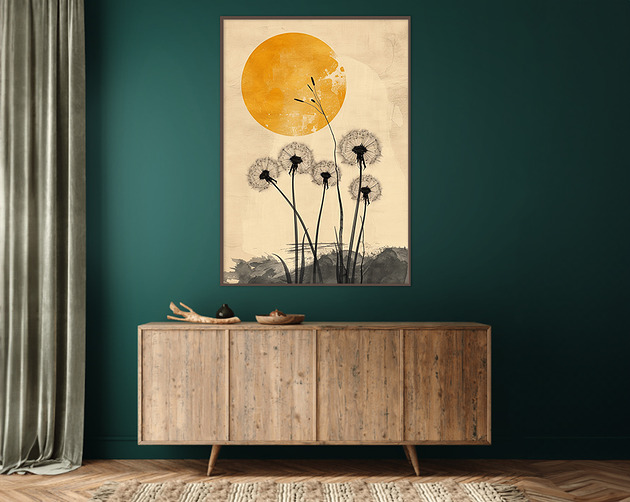 Dmuchawiec - Plakat, druk - Chiński Orient, Harmonia Zen, Roślinny #11