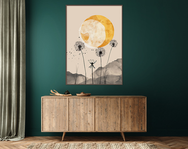 Dmuchawiec - Plakat, druk - Chiński Orient, Harmonia Zen, Roślinny #12