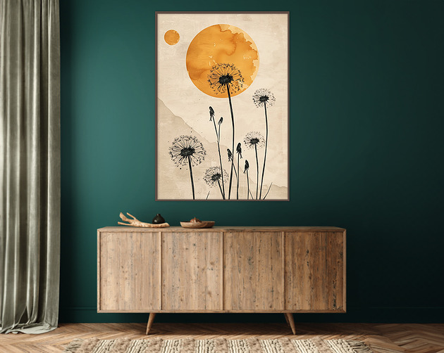 Dmuchawiec - Plakat, druk - Chiński Orient, Harmonia Zen, Roślinny #13