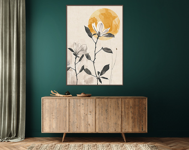 Magnolia - Plakat, druk - Chiński Orient, Harmonia Zen, Roślinny #20