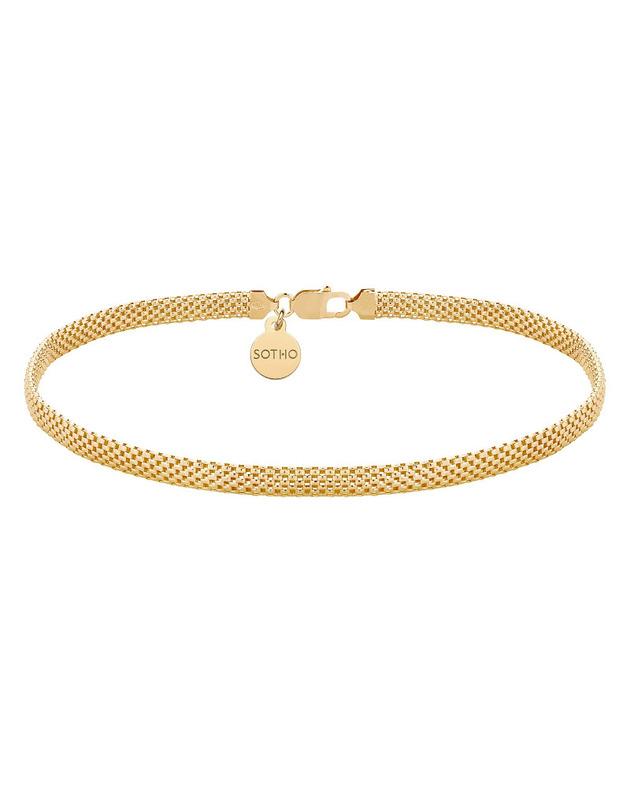Złoty gruby choker tuba