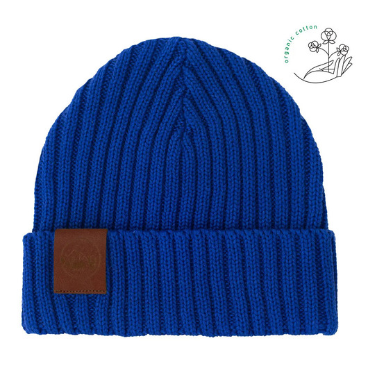 Czapka alkatraz z bawełny organicznej chabrowa