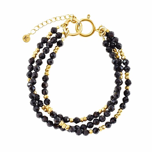 Potrójna bransoletka Black&Gold