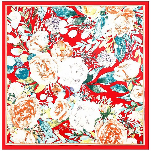 CHUSTA duża SZAL SZALIK Apaszka jedwabna damska