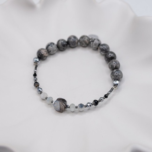 Bransoletka Agat Akwamaryn Kamień Księżycowy