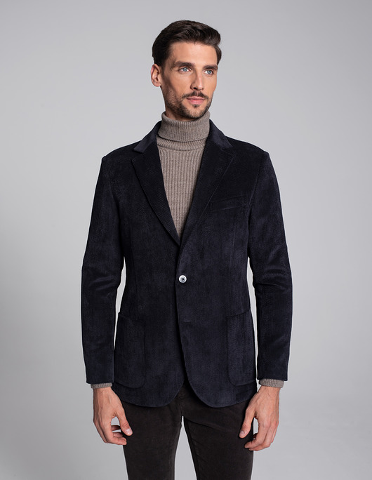 Marynarka alluvioni granatowy slim fit