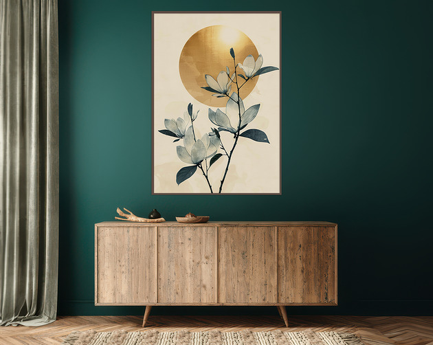 Magnolia - Plakat, druk - Chiński Orient, Harmonia Zen, Roślinny #21