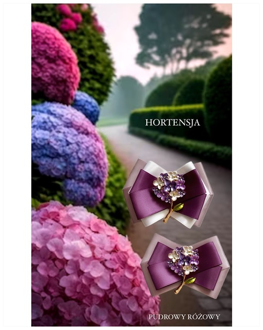 Brosza Hortensja z kwiatowej kolekcji NEW
