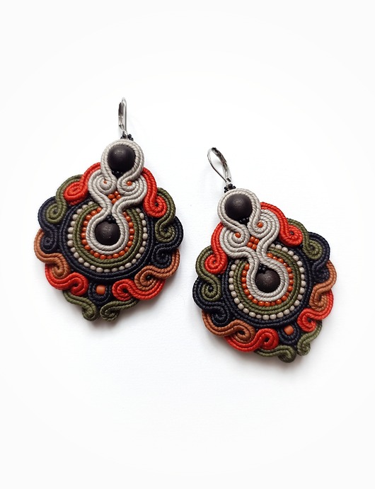 Duże kolczyki sutasz boho etno