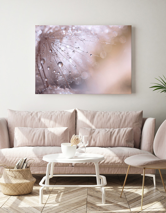 100x70 cm Dmuchawiec w beżach na płótnie (1-0411)