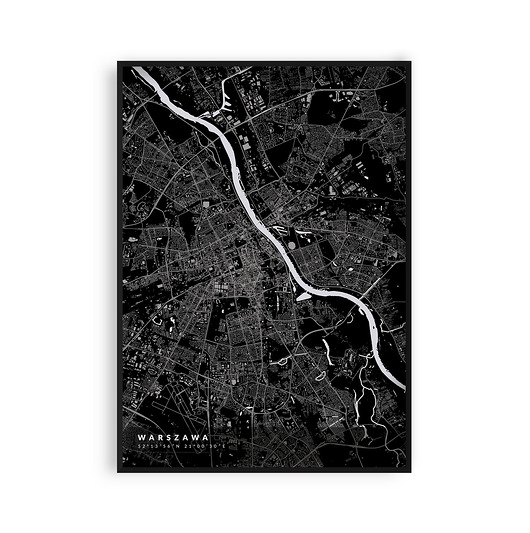 Mapa Warszawy, Plakat Warszawa, Mapy miast
