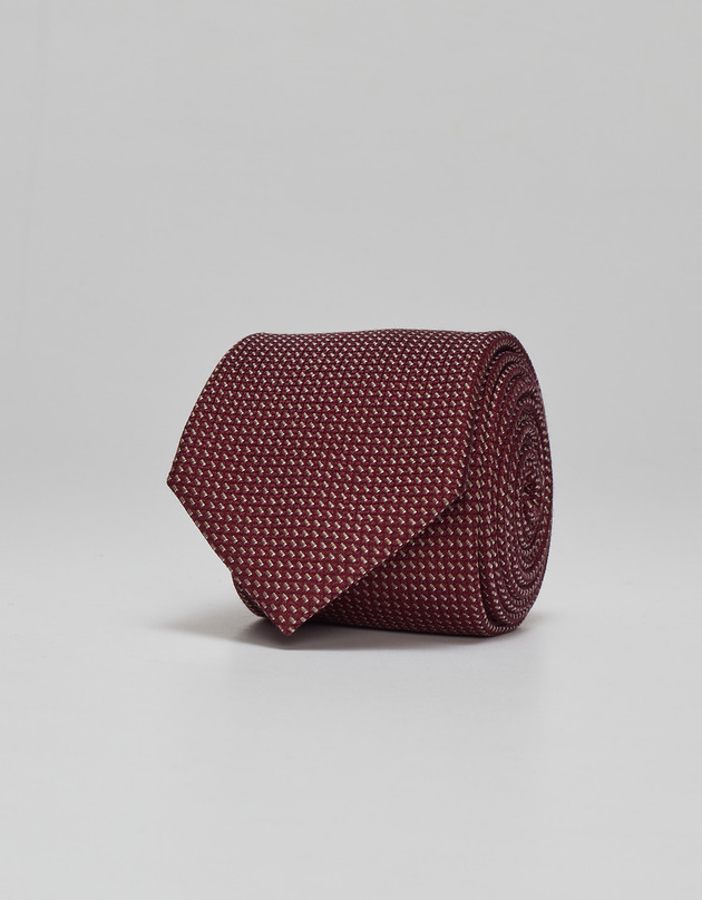 Krawat seta&cottone 73 bordo