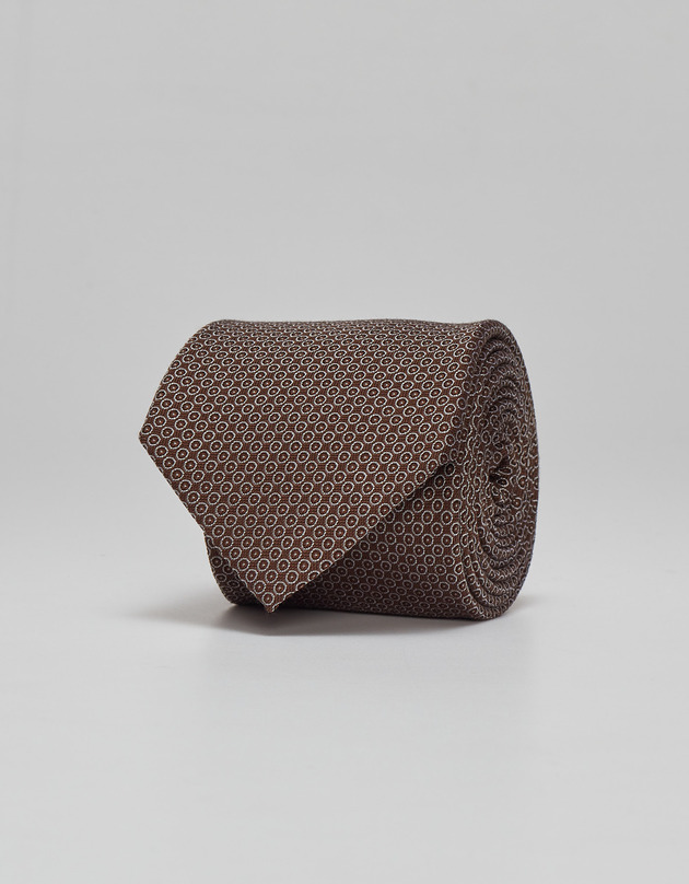 Krawat seta&cottone 70 brąz