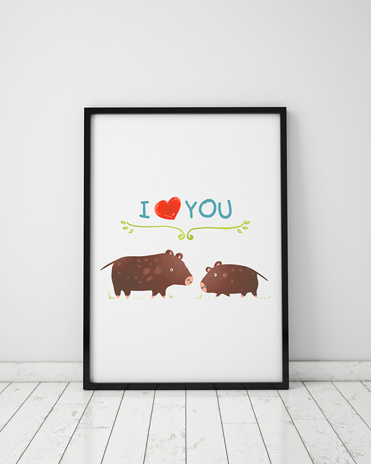 Plakat. Relacje - i love you, dziki