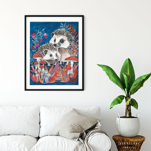 Hedgehogs ilustracja drukowana