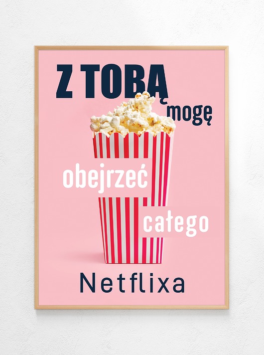 Plakat Netflix różowy