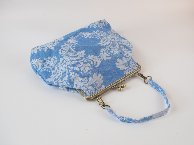 Lniana torebka z biglem