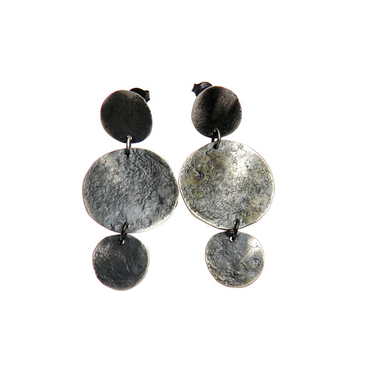 Potrójna pełnia księżyca II - kolczyki srebrne