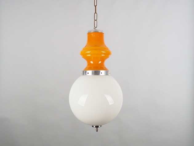 Lampa wisząca, włoski design, lata 70, produkcja: Mazzega