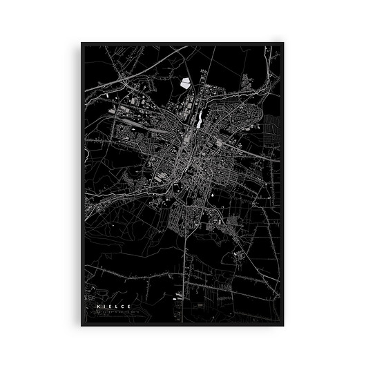 Kielce - mapa miasta plakat z mapą Kielc