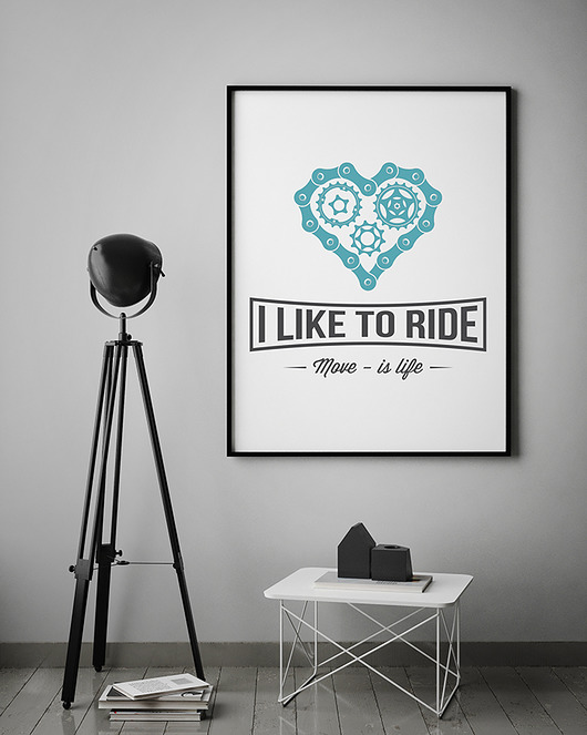 Plakat. I like to ride