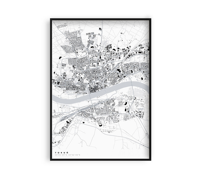 Toruń - mapa miasta plakat z mapą Torunia