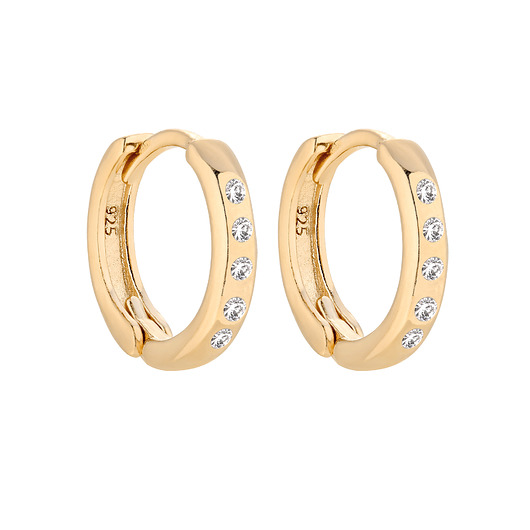 Złote kolczyki z kryształami SWAROVSKI CRYSTAL