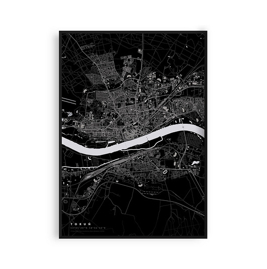 Toruń - mapa miasta plakat z mapą Torunia