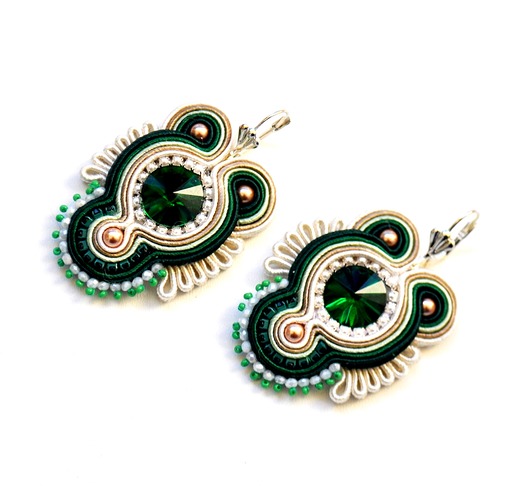 Sutaszowe kolczyki VERDE
