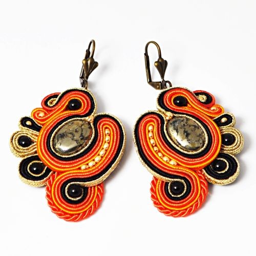 Sutaszowe kolczyki VOLCAN