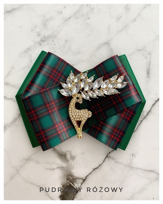 Brosza z Reniferem, kryształkami i cyrkoniami New