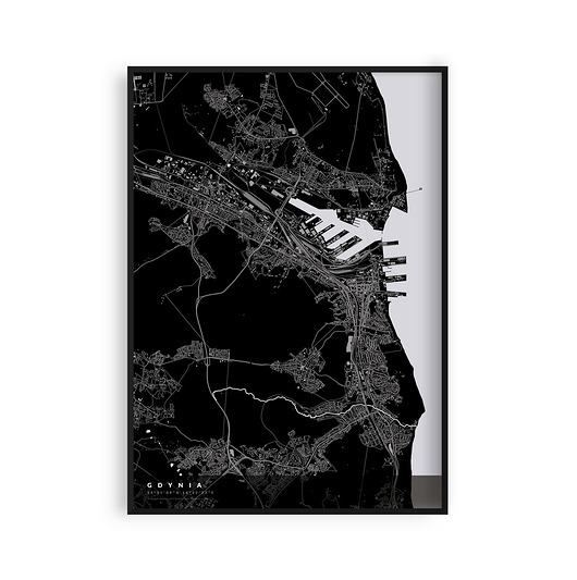 Mapa Gdyni, Plakat Gdynia, Mapy miast