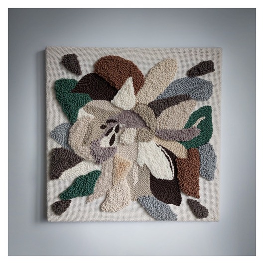 Obrazek 3d punch needle kwiat