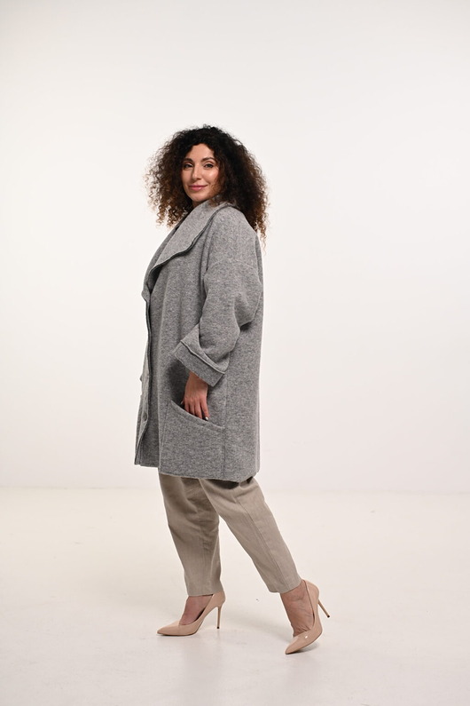 Wełniana kurtka szara