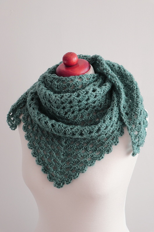 Chusta apaszka butelkowa na szydełku