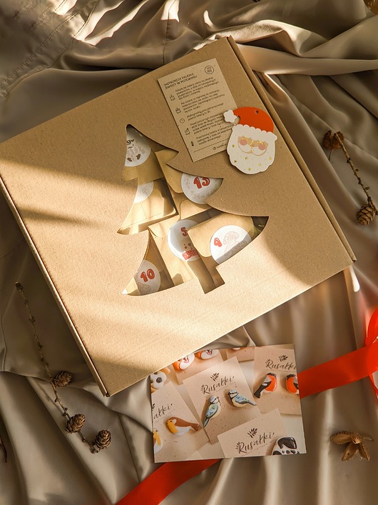 Kalendarz Adwentowy - Biżuteria z gliny polimerowej, Świece Sojowe