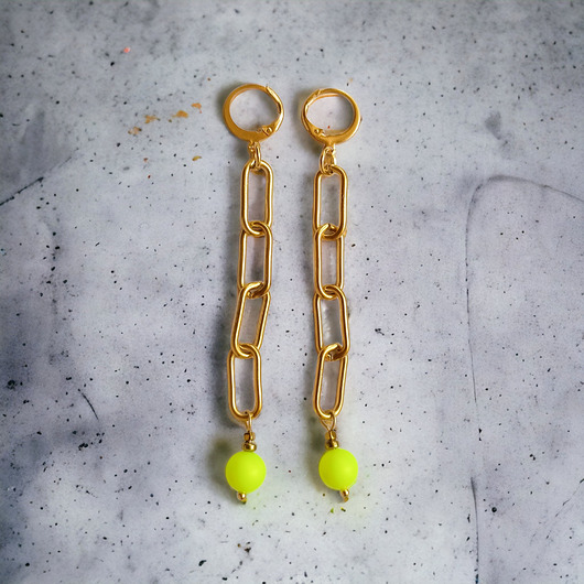 Swarovski neon pearls : neon yellow