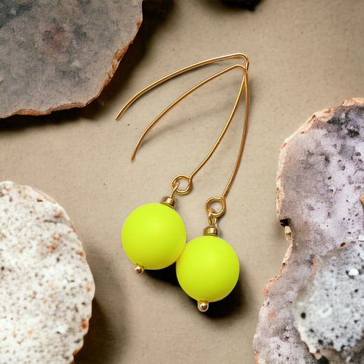 Swarovski neon pearls : neon yellow