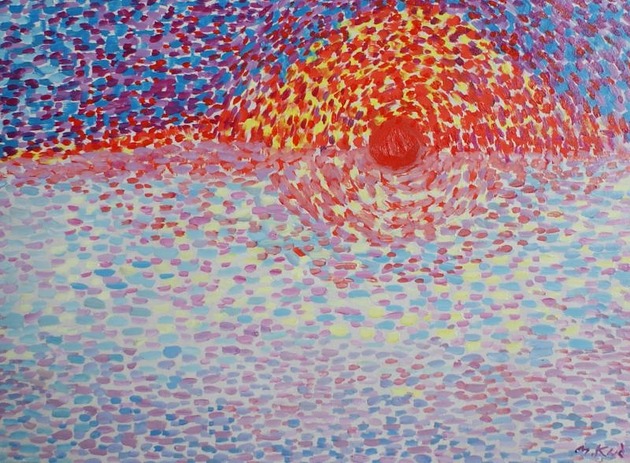 Obraz do salonu zachód słońca Claude Monet style