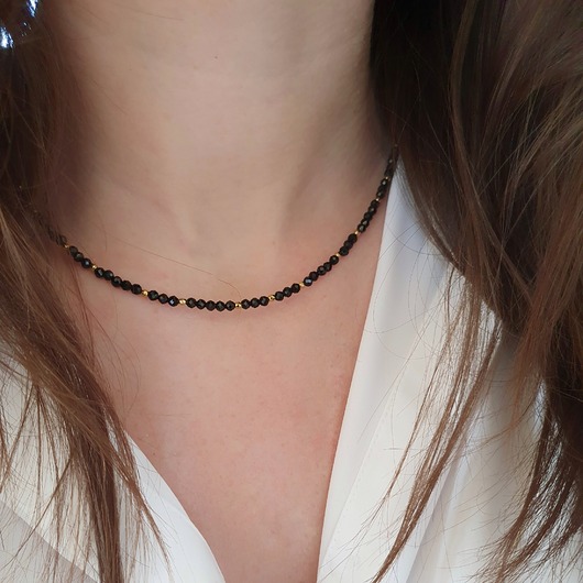 Naszyjnik z czarnego turmalinu