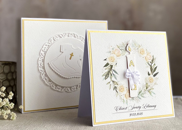 Kartka na chrzest z pudełkiem i kopertą, 53