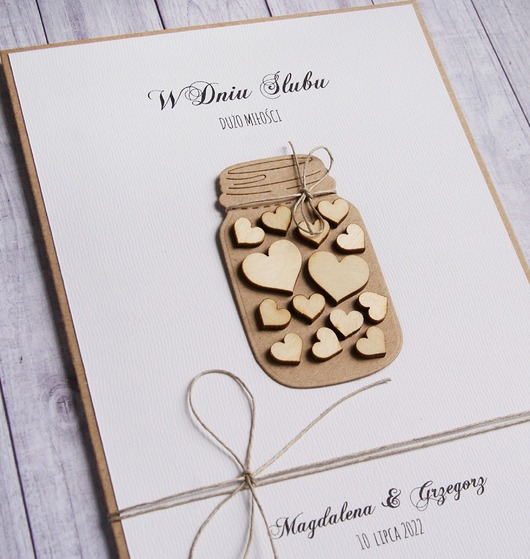 Kartka A5, personalizacja : słoik