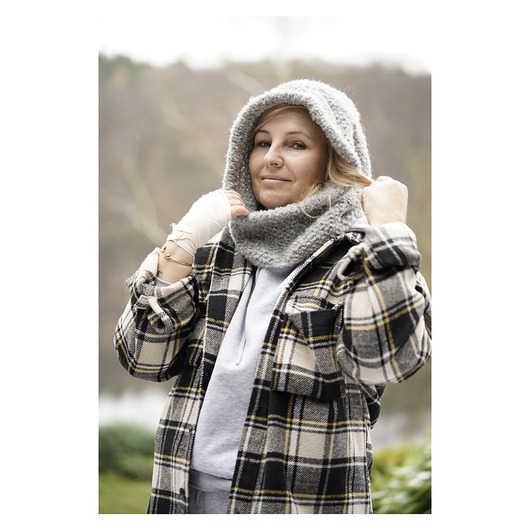 Kaptur Alpaka Boucle Grey