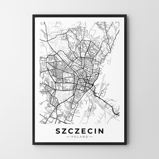 Plakat Mapa Szczecin