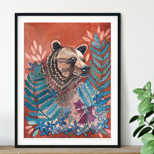 Bear ilustracja drukowana