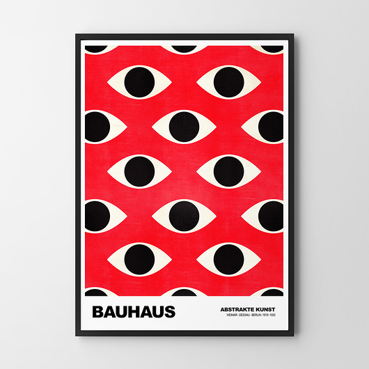 Plakat Bauhaus Red Eye Pattern