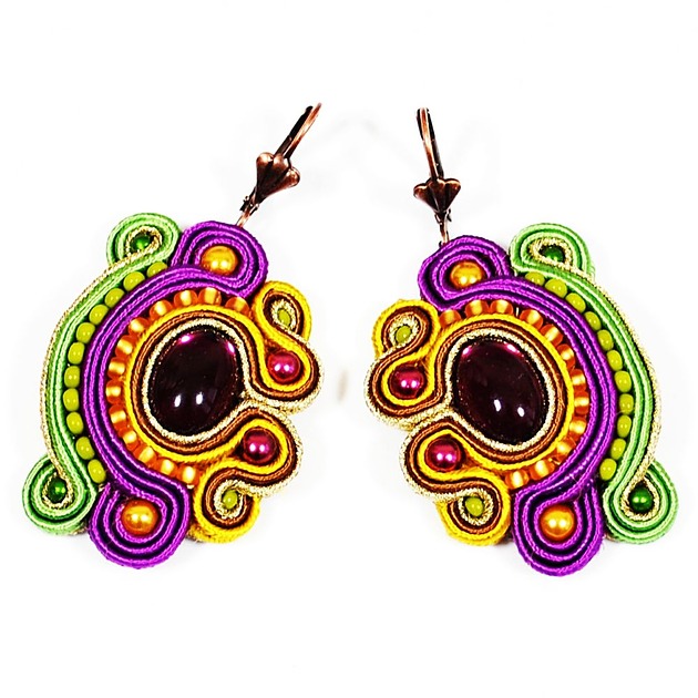 Sutaszowe kolczyki TAZA