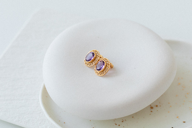 Kolczyki Paryżanka No. 6 pozłacane srebro