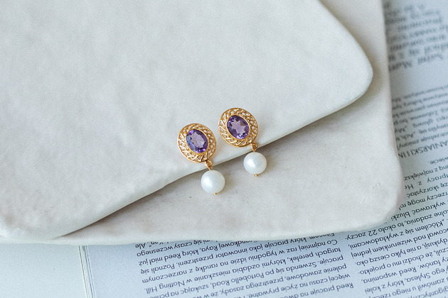 Kolczyki pozłacane Amour No. 1