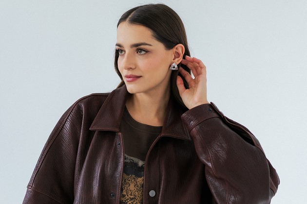 Kolczyki pozłacane Trójkąty No. 2